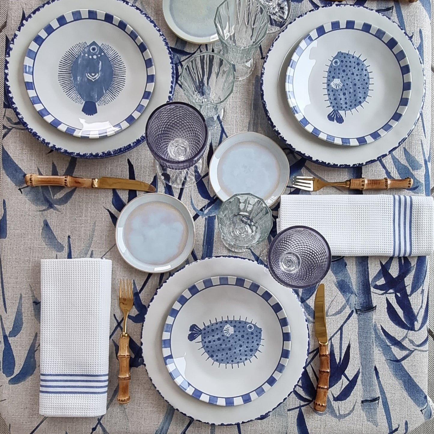 Set de 6 platos medianos Atlántico