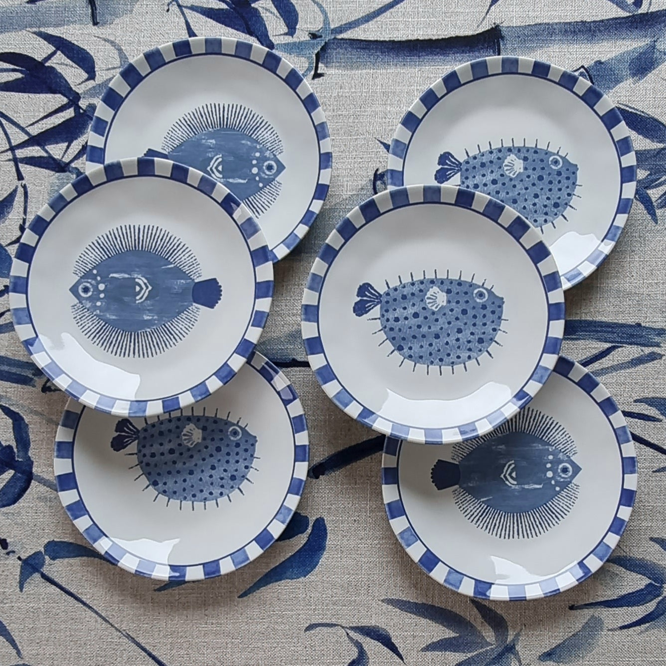 Set de 6 platos medianos Atlántico