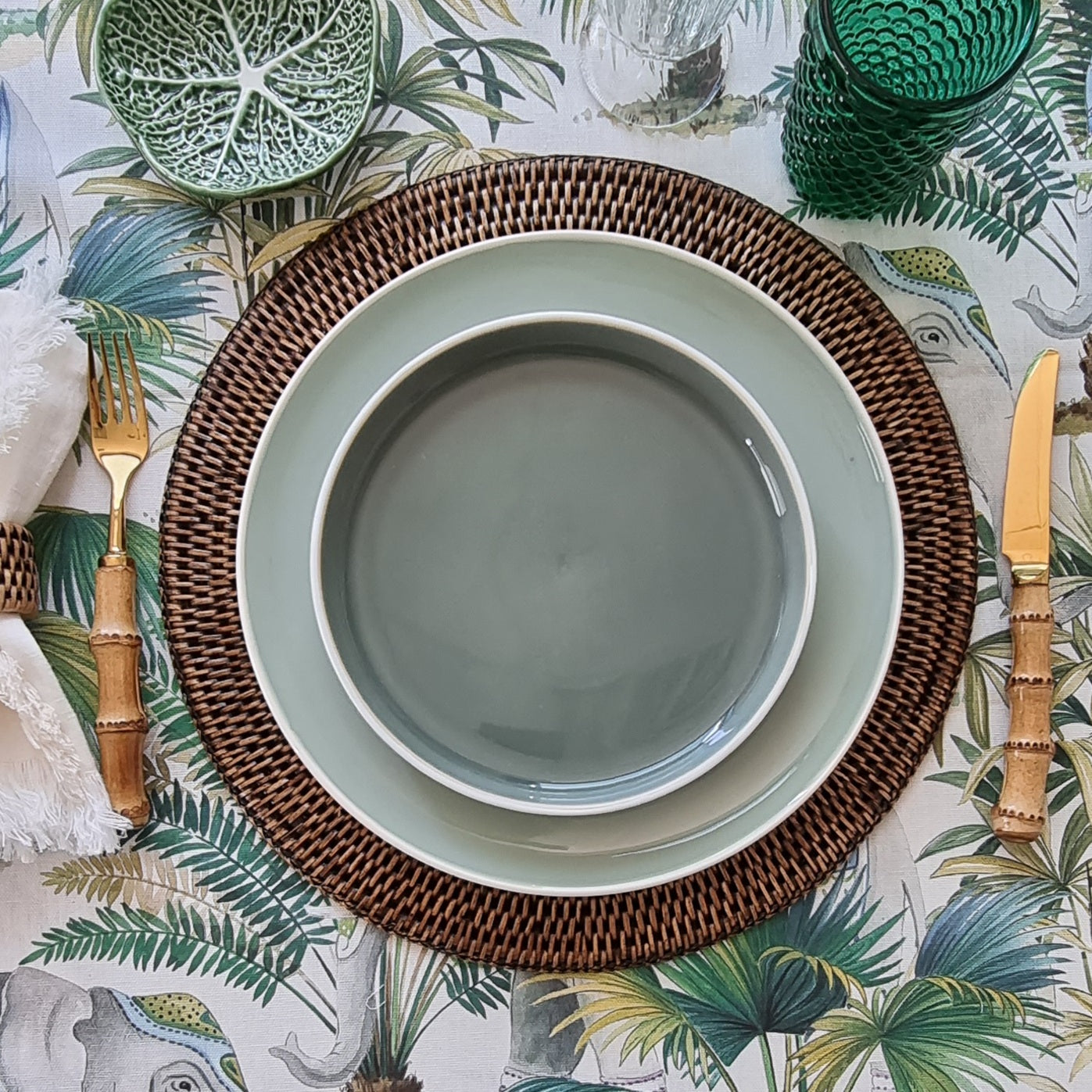 Set de 6 platos medianos Green