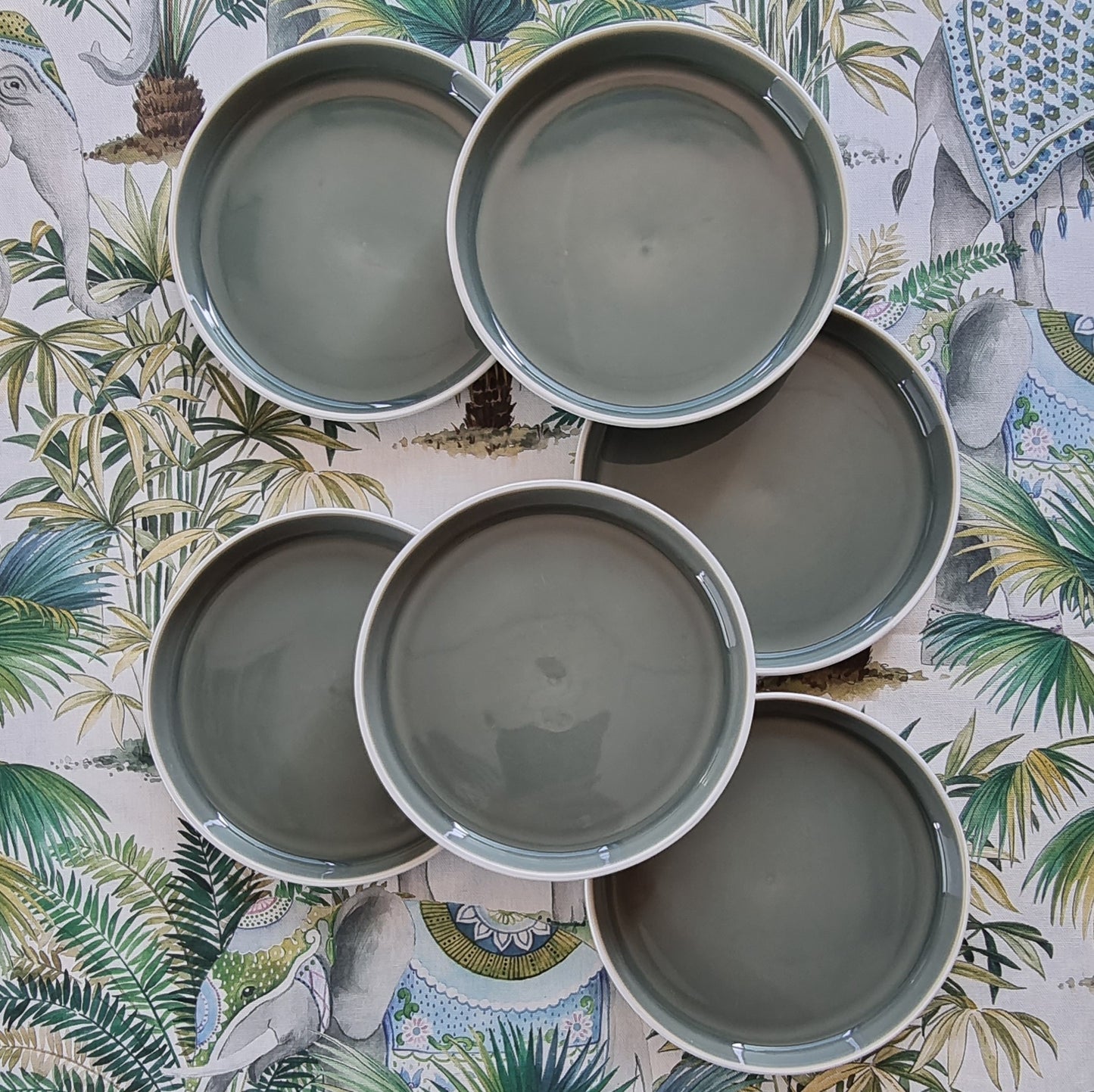 Set de 6 platos medianos Green